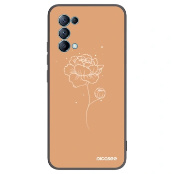 Picasee silikónový čierny obal pre OPPO Reno 5 5G - Peonies