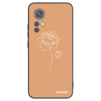 Picasee silikónový čierny obal pre Xiaomi 12X - Peonies