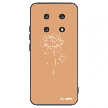 Picasee silikónový čierny obal pre Honor Magic4 Lite 5G - Peonies
