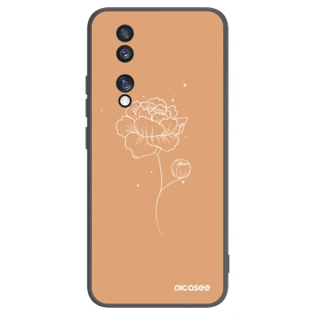 Picasee silikónový čierny obal pre Honor 70 - Peonies
