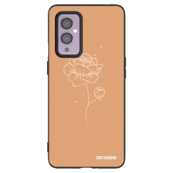 Picasee silikónový čierny obal pre OnePlus 9 - Peonies