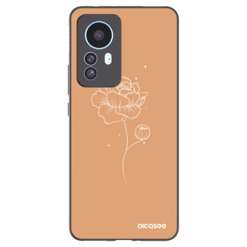 Picasee silikónový čierny obal pre Xiaomi 12T Pro - Peonies