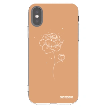 Picasee silikónový prehľadný obal pre Apple iPhone X/XS - Peonies