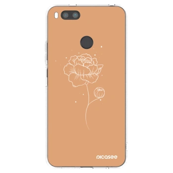 Picasee silikónový prehľadný obal pre Xiaomi Redmi A1 - Peonies