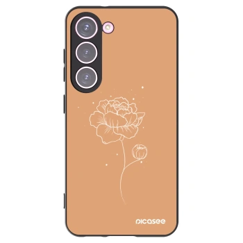 Picasee silikónový čierny obal pre Samsung Galaxy S23 5G - Peonies