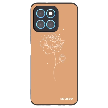 Picasee silikónový čierny obal pre Honor X8 5G - Peonies