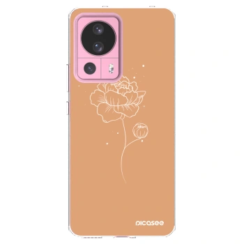 Picasee silikónový prehľadný obal pre Xiaomi 13 Lite - Peonies