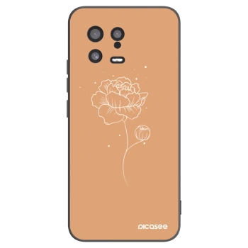 Picasee silikónový čierny obal pre Xiaomi 13 - Peonies