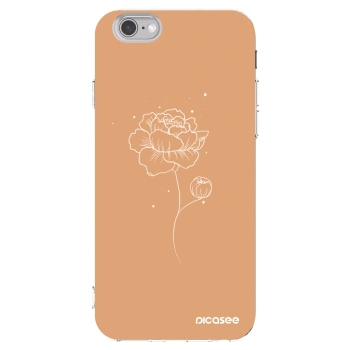 Picasee silikónový prehľadný obal pre Apple iPhone 6/6S - Peonies