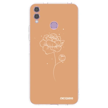 Picasee silikónový prehľadný obal pre Honor 8X - Peonies