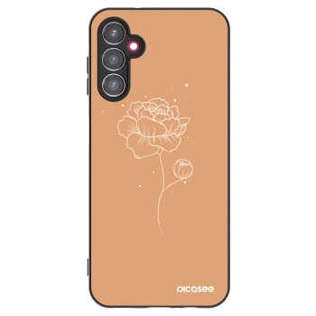 Picasee silikónový čierny obal pre Samsung Galaxy A14 4G A145R - Peonies