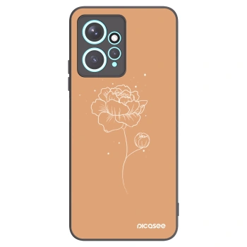 Picasee silikónový čierny obal pre Xiaomi Redmi Note 12 4G - Peonies