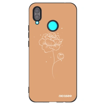 Picasee silikónový čierny obal pre Huawei Nova 3 - Peonies
