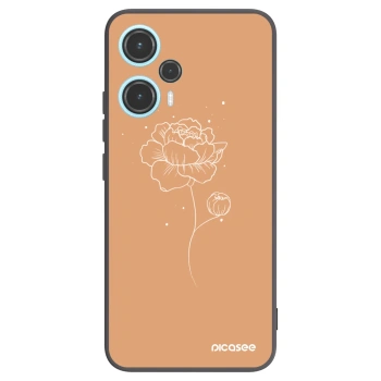 Picasee silikónový čierny obal pre Xiaomi Poco F5 - Peonies
