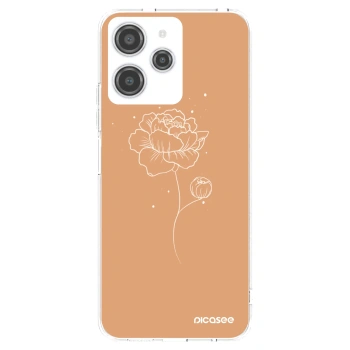 Picasee silikónový prehľadný obal pre Xiaomi Redmi 12 4G - Peonies