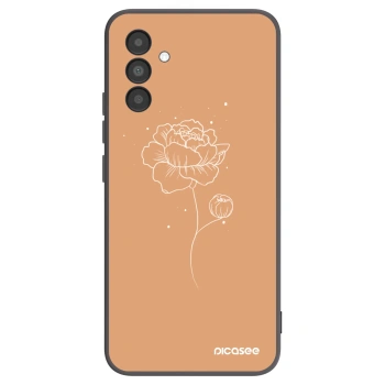 Picasee silikónový čierny obal pre Samsung Galaxy A04s A047F - Peonies