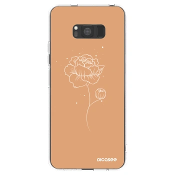 Picasee silikónový prehľadný obal pre Samsung Galaxy S8 G950F - Peonies
