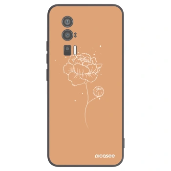 Picasee silikónový čierny obal pre Xiaomi Poco F5 Pro 5G - Peonies