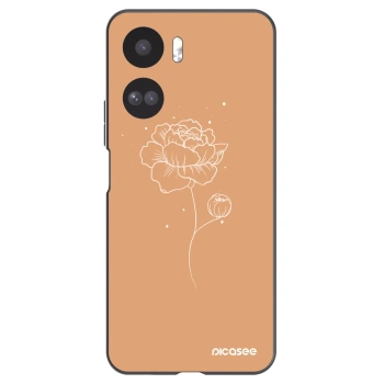 Picasee silikónový čierny obal pre Honor 90 Lite 5G - Peonies