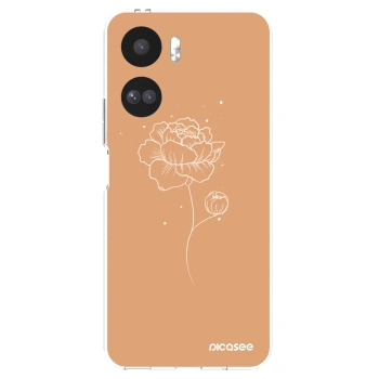 Picasee silikónový prehľadný obal pre Honor 90 Lite 5G - Peonies