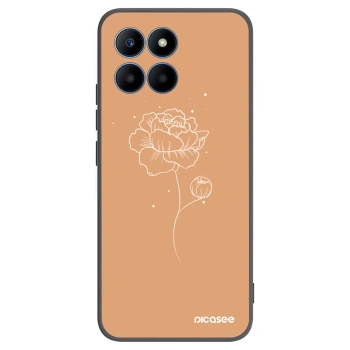 Picasee silikónový čierny obal pre Honor 70 Lite - Peonies