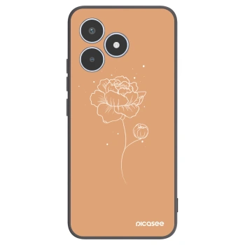 Picasee silikónový čierny obal pre Realme C53 - Peonies