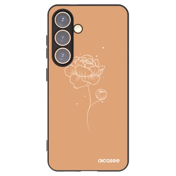 Picasee silikónový čierny obal pre Samsung Galaxy S24 S921B 5G - Peonies