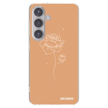 Picasee silikónový prehľadný obal pre Samsung Galaxy S24 S921B 5G - Peonies