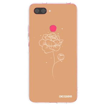 Picasee silikónový prehľadný obal pre Xiaomi Mi 8 Lite - Peonies