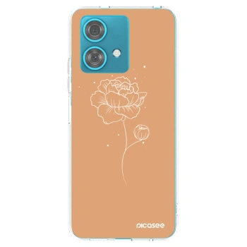 Picasee silikónový prehľadný obal pre Motorola Edge 40 Neo - Peonies