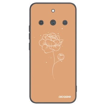Picasee silikónový čierny obal pre Realme 11 Pro+ - Peonies