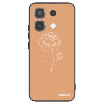 Picasee silikónový čierny obal pre Xiaomi Poco X6 - Peonies