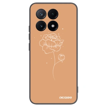 Picasee silikónový čierny obal pre Xiaomi Poco X6 Pro - Peonies