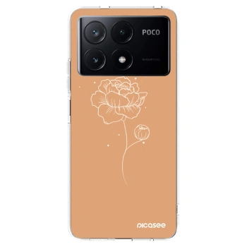 Picasee silikónový prehľadný obal pre Xiaomi Poco X6 Pro - Peonies