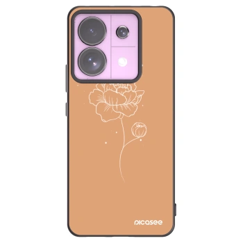 Picasee silikónový čierny obal pre Xiaomi Redmi Note 13 Pro 5G - Peonies