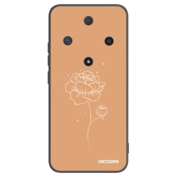 Picasee silikónový čierny obal pre Honor Magic6 Lite 5G - Peonies
