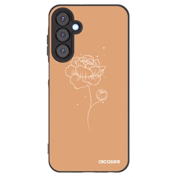 Picasee silikónový čierny obal pre Samsung Galaxy A25 A256B 5G - Peonies
