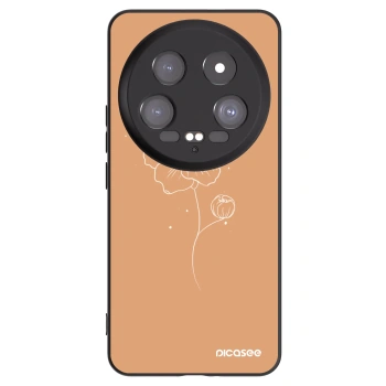 Picasee silikónový čierny obal pre Xiaomi 14 Ultra - Peonies