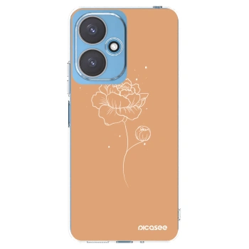 Picasee silikónový prehľadný obal pre Xiaomi Redmi 13C 5G - Peonies