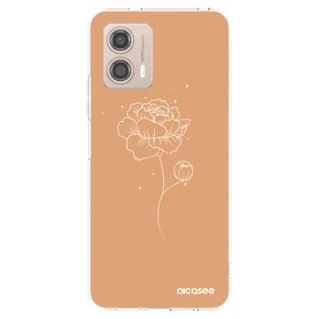Picasee silikónový prehľadný obal pre Motorola Moto G53 5G - Peonies