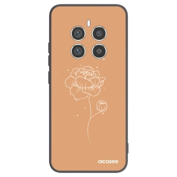 Picasee silikónový čierny obal pre Realme 12 Pro 5G - Peonies