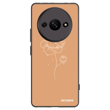 Picasee silikónový čierny obal pre Xiaomi Redmi A3 - Peonies
