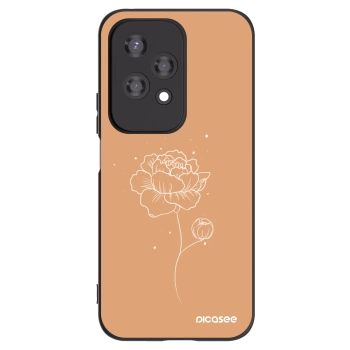 Picasee silikónový čierny obal pre Honor 200 Lite - Peonies