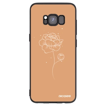 Picasee silikónový čierny obal pre Samsung Galaxy S8 G950F - Peonies
