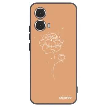 Picasee silikónový čierny obal pre Motorola Moto G85 - Peonies
