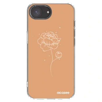 Picasee silikónový prehľadný obal pre Apple iPhone 16e - Peonies