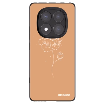 Picasee silikónový čierny obal pre Xiaomi Redmi Note 14 Pro+ 5G - Peonies