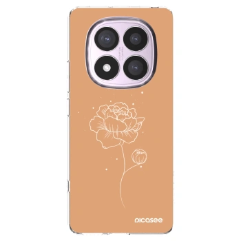 Picasee silikónový prehľadný obal pre Xiaomi Redmi Note 14 Pro 5G - Peonies