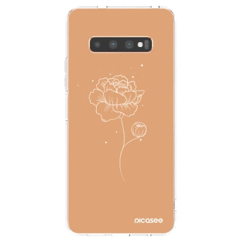 Picasee silikónový prehľadný obal pre Samsung Galaxy S10 Plus G975 - Peonies