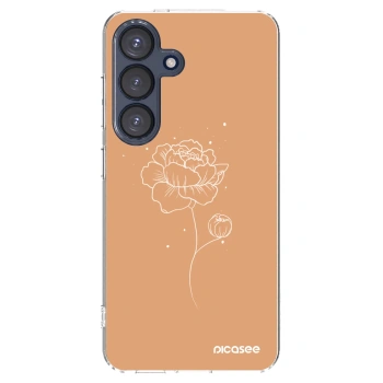 Picasee silikónový prehľadný obal pre Samsung Galaxy S25 5G - Peonies